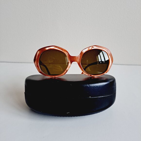 Women's L. Evrard Orange Frame Sunglasses France TWE - Picture 12 of 13